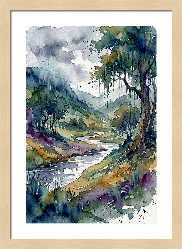 Rainy Landscape Serenity