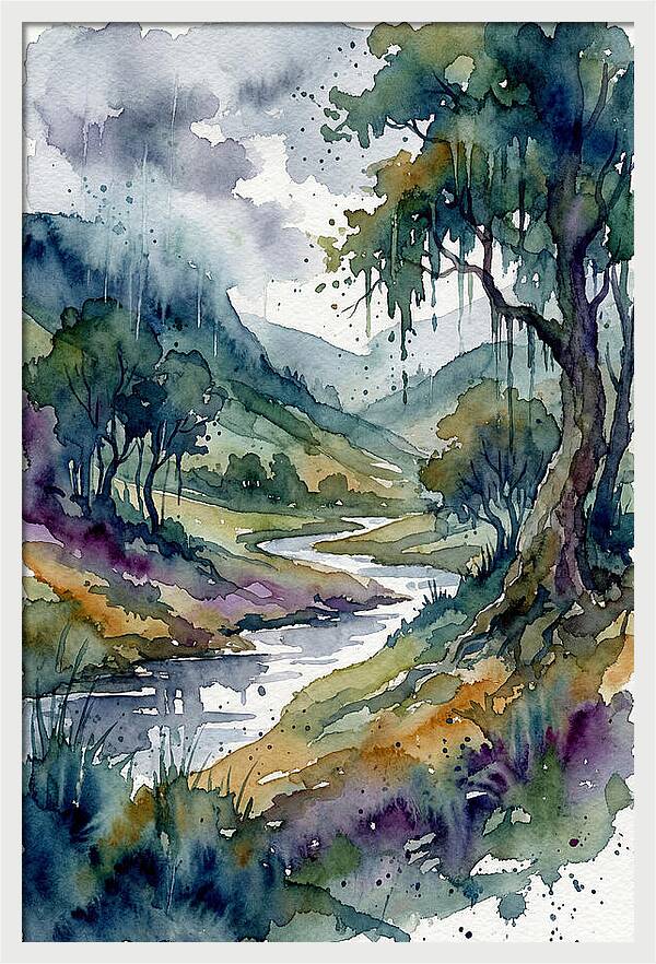 Rainy Landscape Serenity