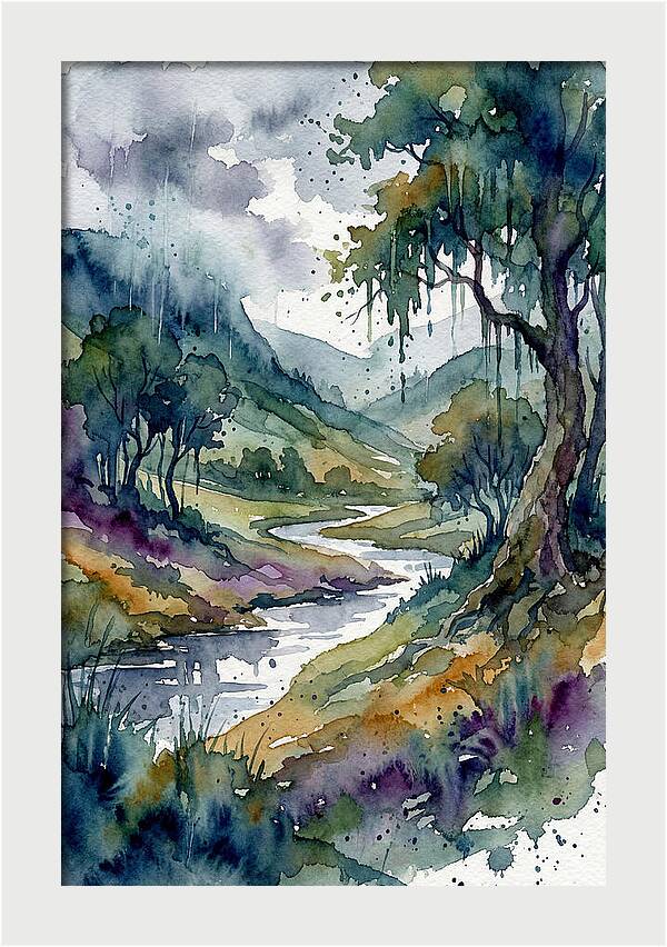 Rainy Landscape Serenity
