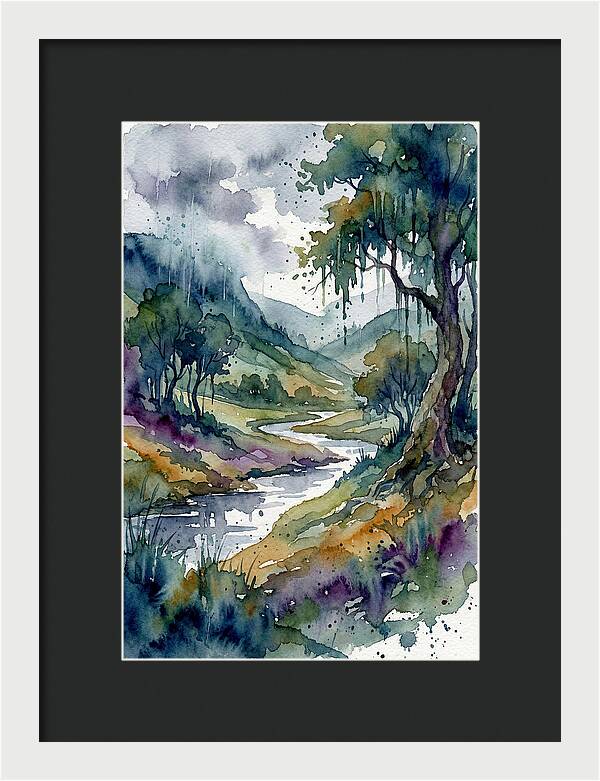 Rainy Landscape Serenity