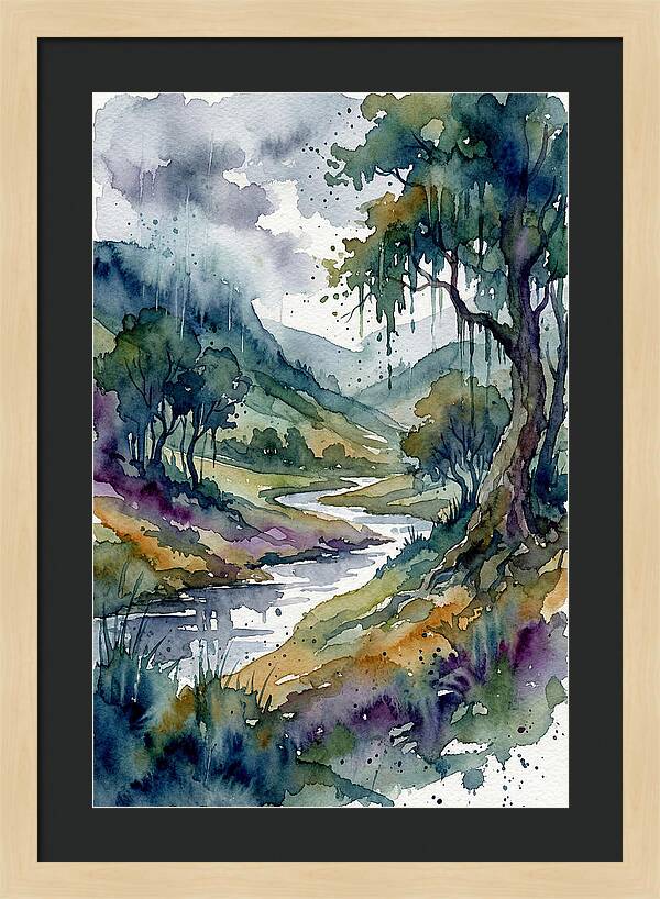 Rainy Landscape Serenity