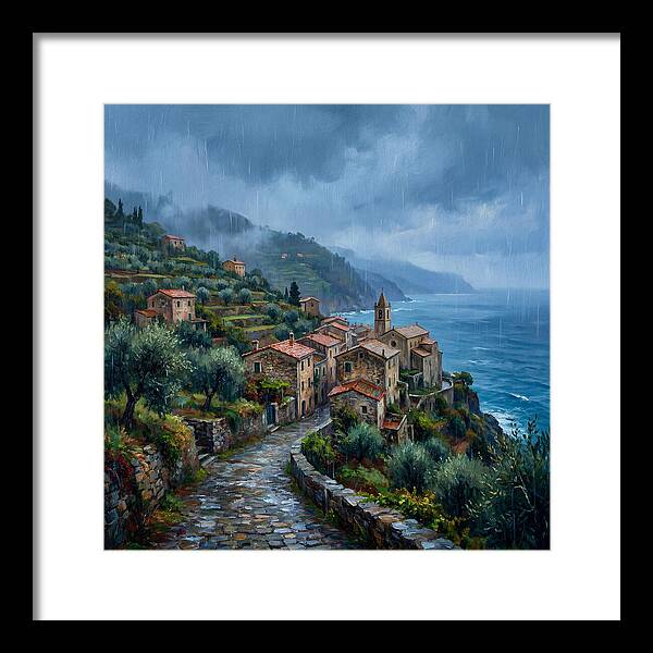 Rainy Mediterranean Village