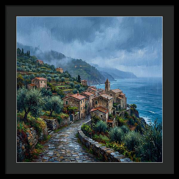 Rainy Mediterranean Village