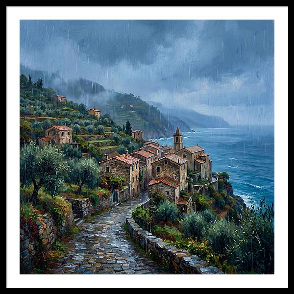Rainy Mediterranean Village
