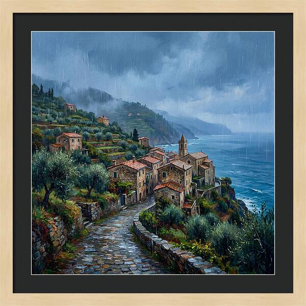 Rainy Mediterranean Village