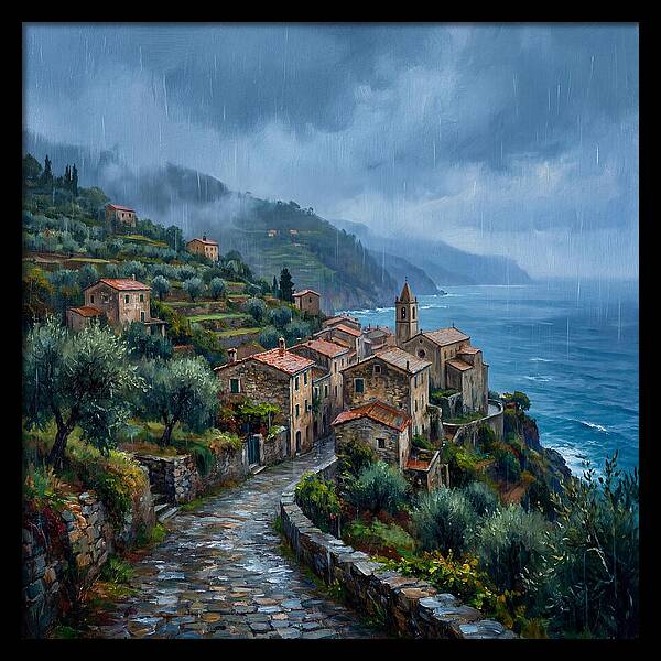 Rainy Mediterranean Village