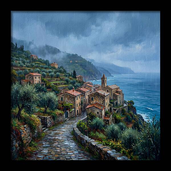 Rainy Mediterranean Village