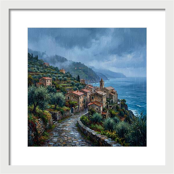 Rainy Mediterranean Village