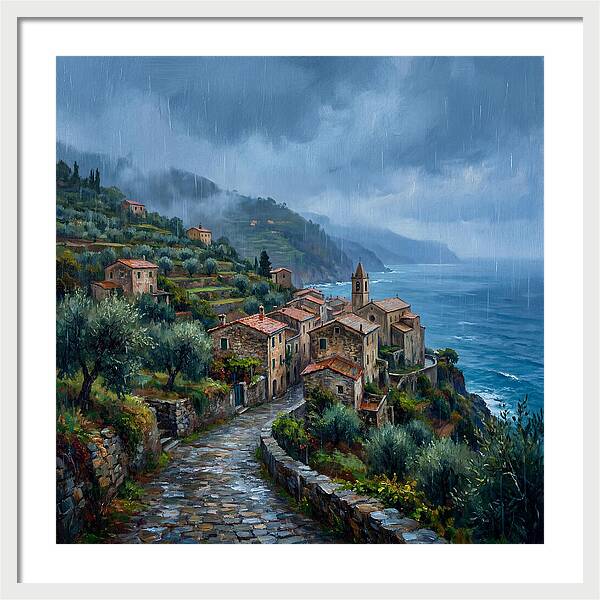 Rainy Mediterranean Village