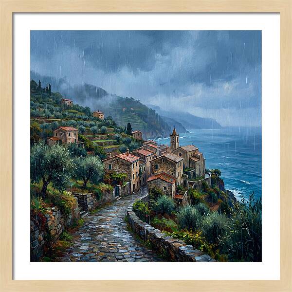 Rainy Mediterranean Village