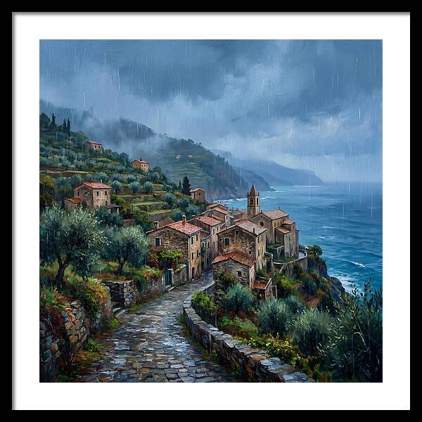 Rainy Mediterranean Village