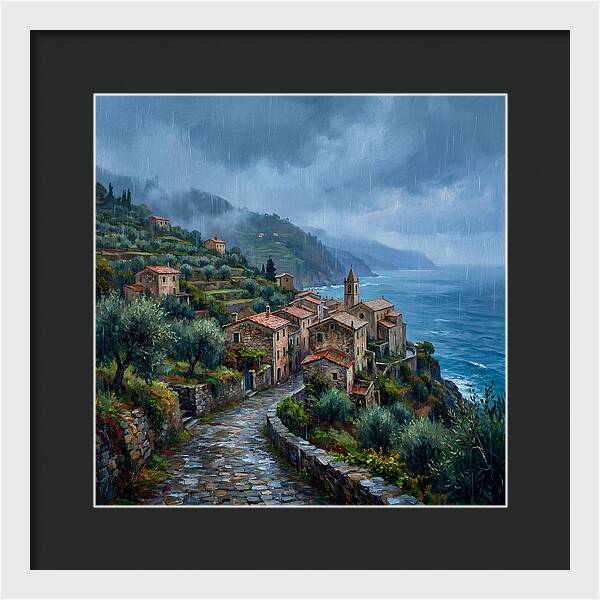 Rainy Mediterranean Village