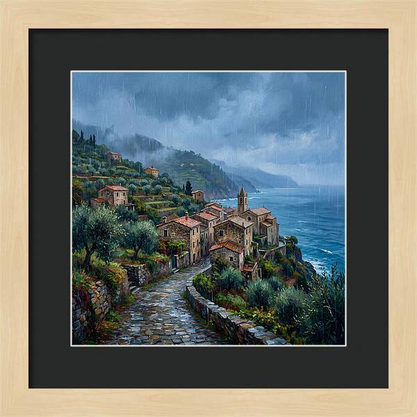 Rainy Mediterranean Village