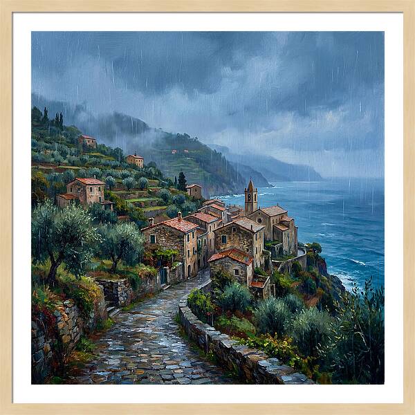 Rainy Mediterranean Village