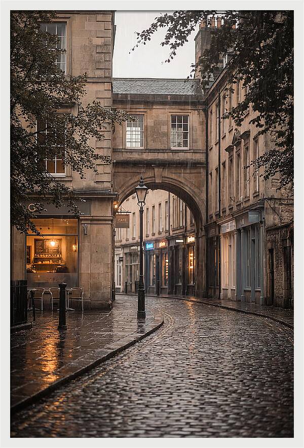Rainy Street Reflections
