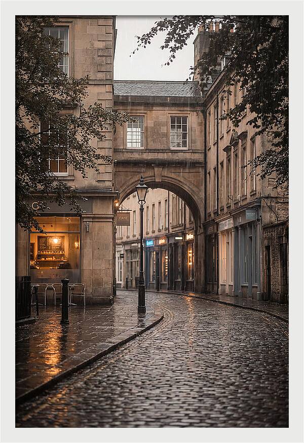 Rainy Street Reflections