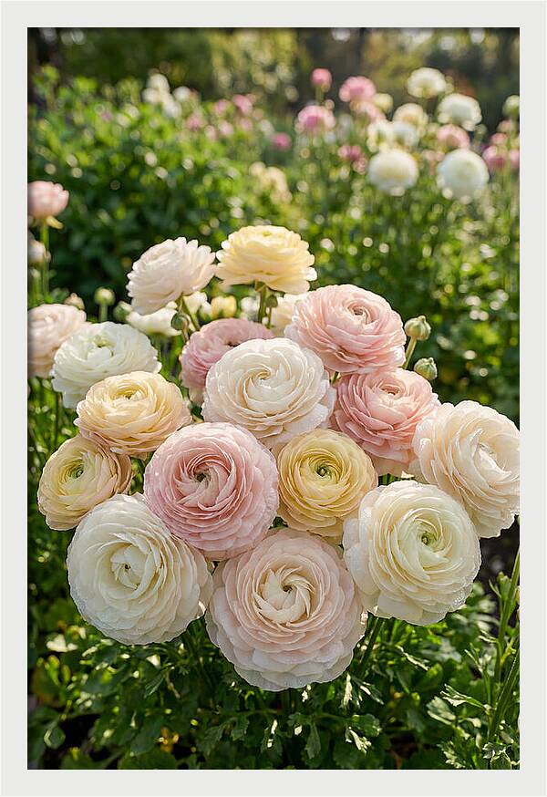 Ranunculus Layers In Bloom