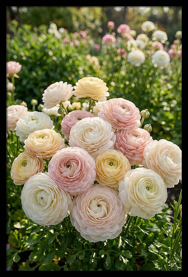 Ranunculus Layers In Bloom