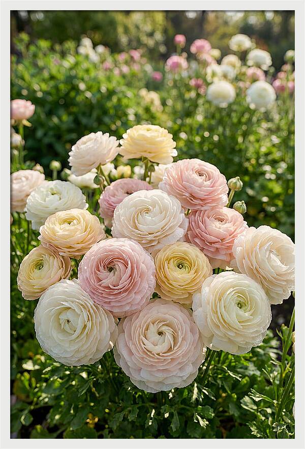 Ranunculus Layers In Bloom