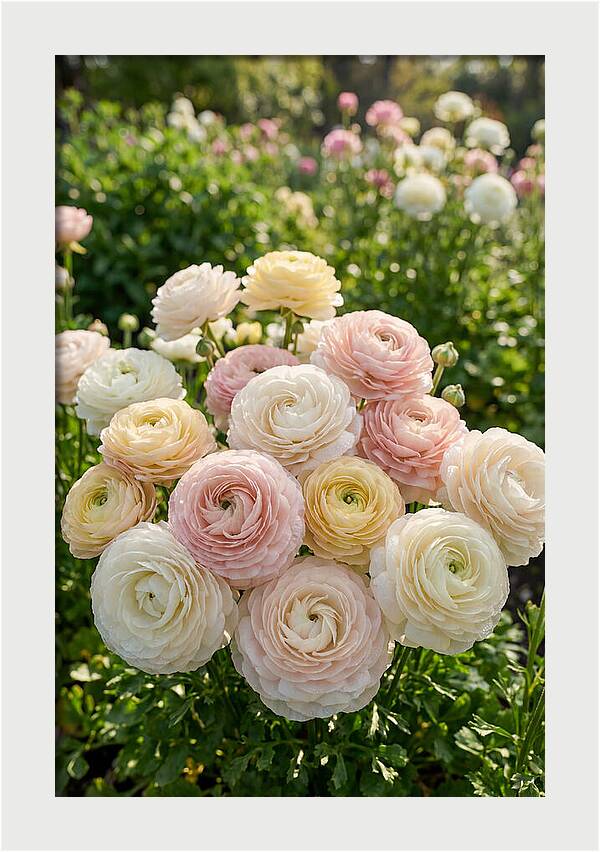 Ranunculus Layers In Bloom