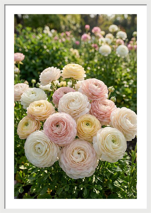 Ranunculus Layers In Bloom