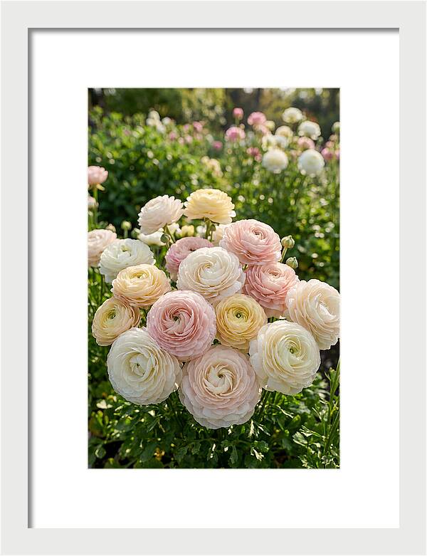 Ranunculus Layers In Bloom