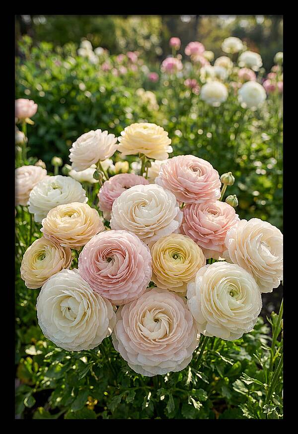 Ranunculus Layers In Bloom