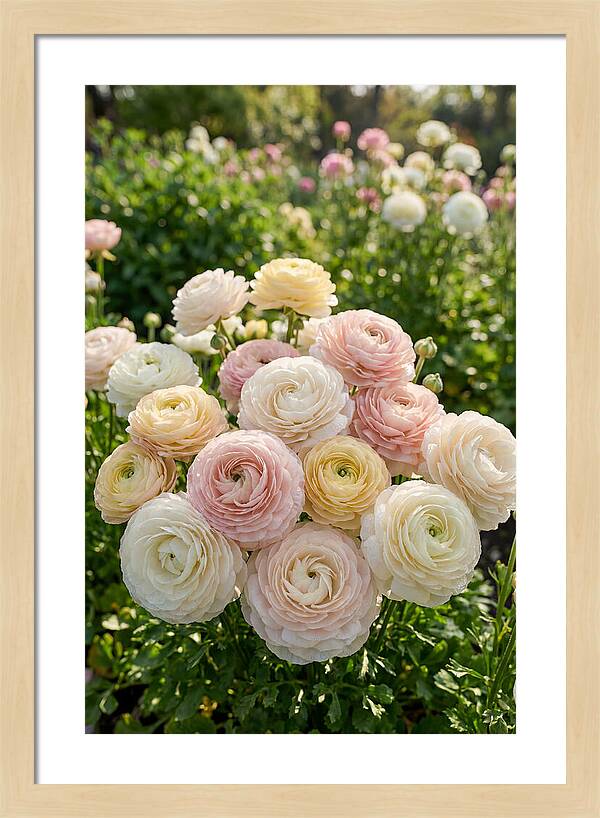 Ranunculus Layers In Bloom