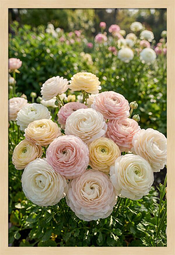 Ranunculus Layers In Bloom