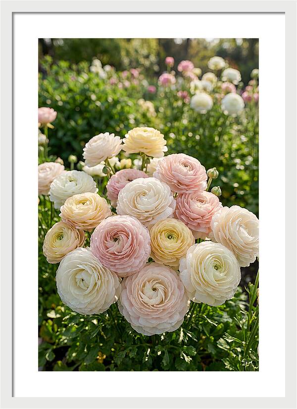 Ranunculus Layers In Bloom