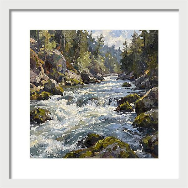 Rapid Water Flowing Through Rocks