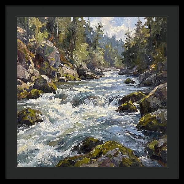 Rapid Water Flowing Through Rocks