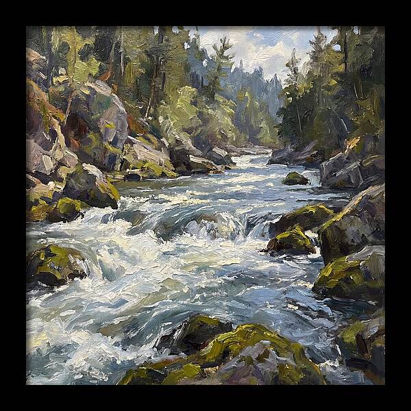 Rapid Water Flowing Through Rocks