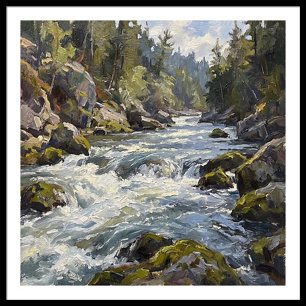 Rapid Water Flowing Through Rocks