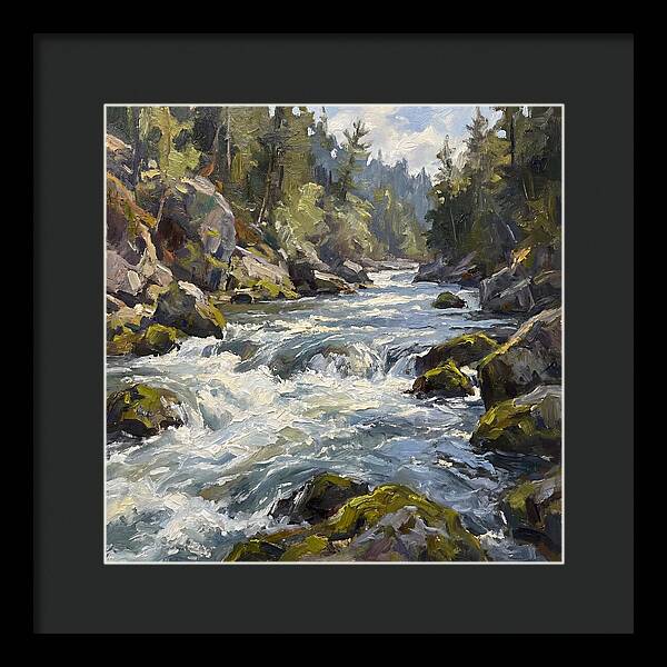 Rapid Water Flowing Through Rocks