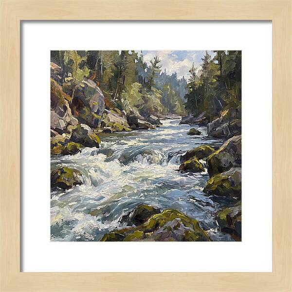 Rapid Water Flowing Through Rocks