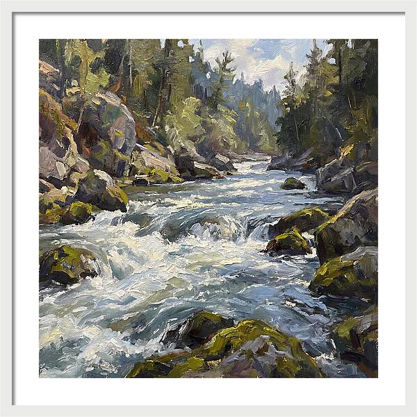 Rapid Water Flowing Through Rocks