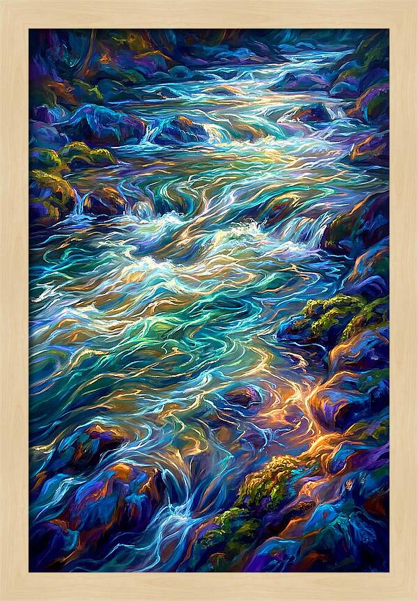 Rapids Flowing Through Rocks
