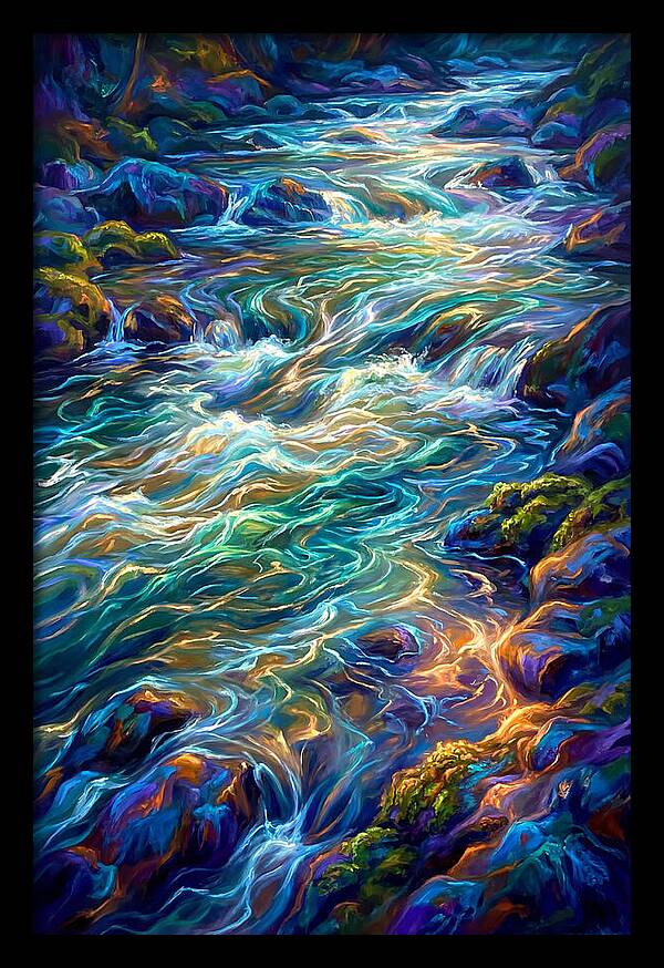 Rapids Flowing Through Rocks