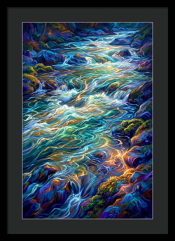 Rapids Flowing Through Rocks