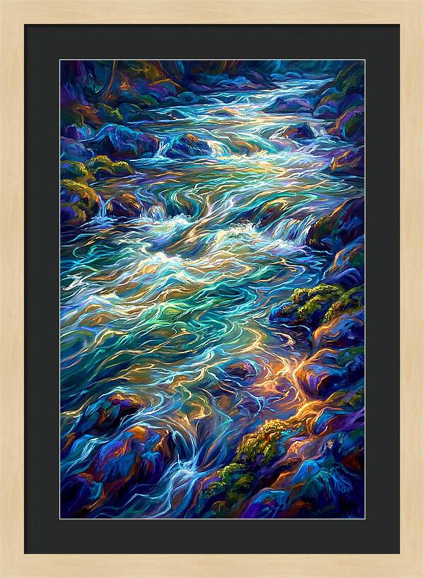 Rapids Flowing Through Rocks