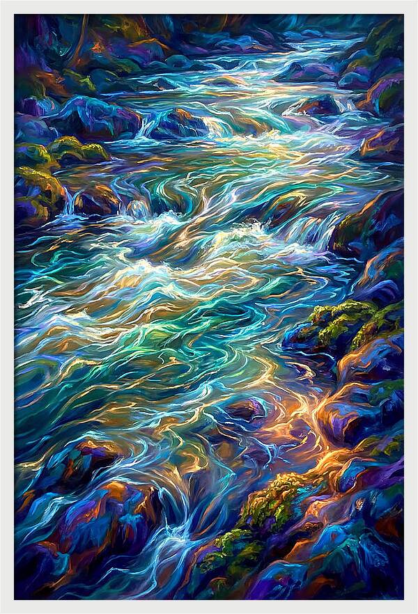 Rapids Flowing Through Rocks