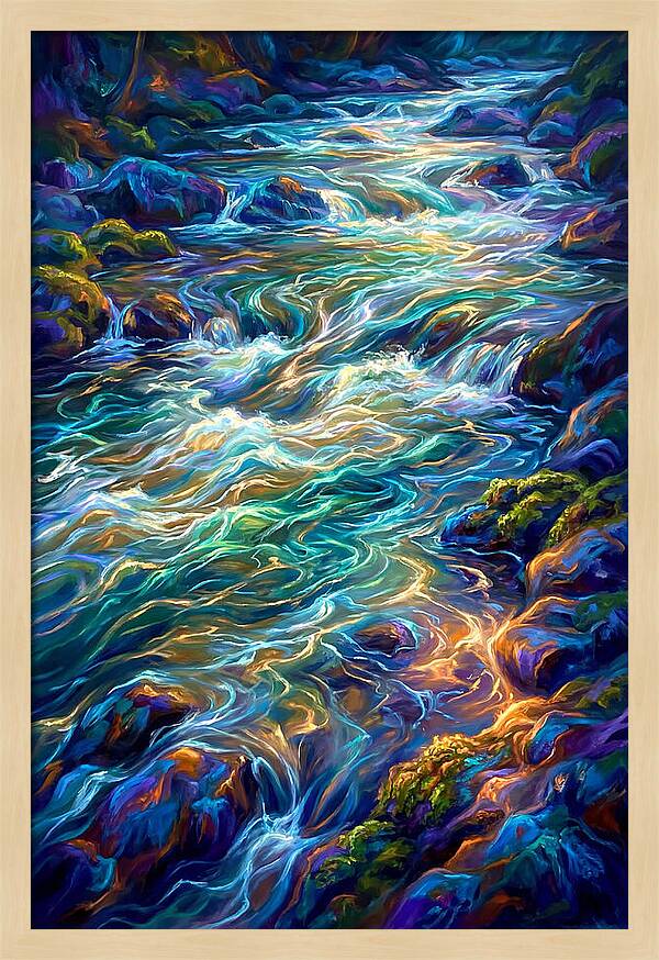 Rapids Flowing Through Rocks
