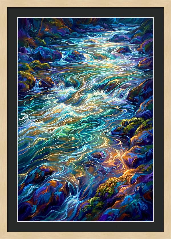 Rapids Flowing Through Rocks