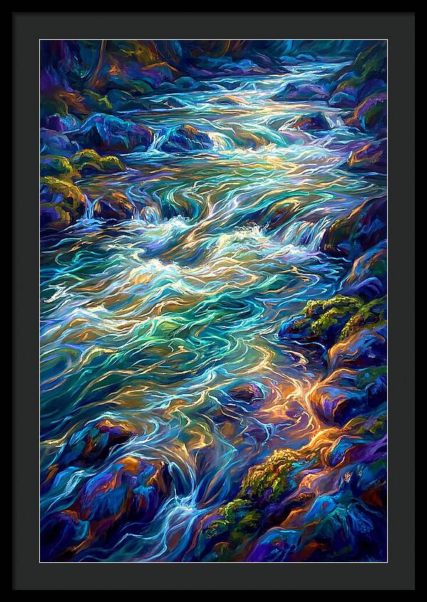 Rapids Flowing Through Rocks