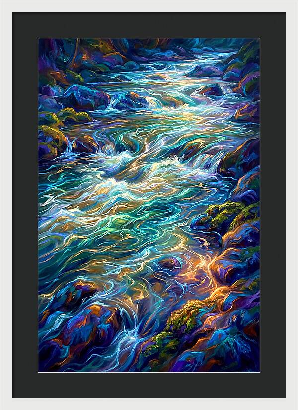 Rapids Flowing Through Rocks