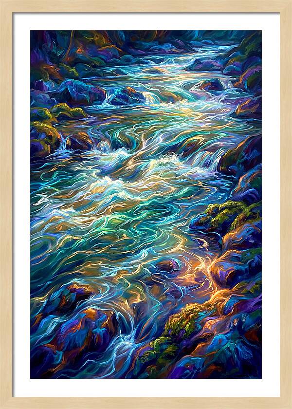Rapids Flowing Through Rocks