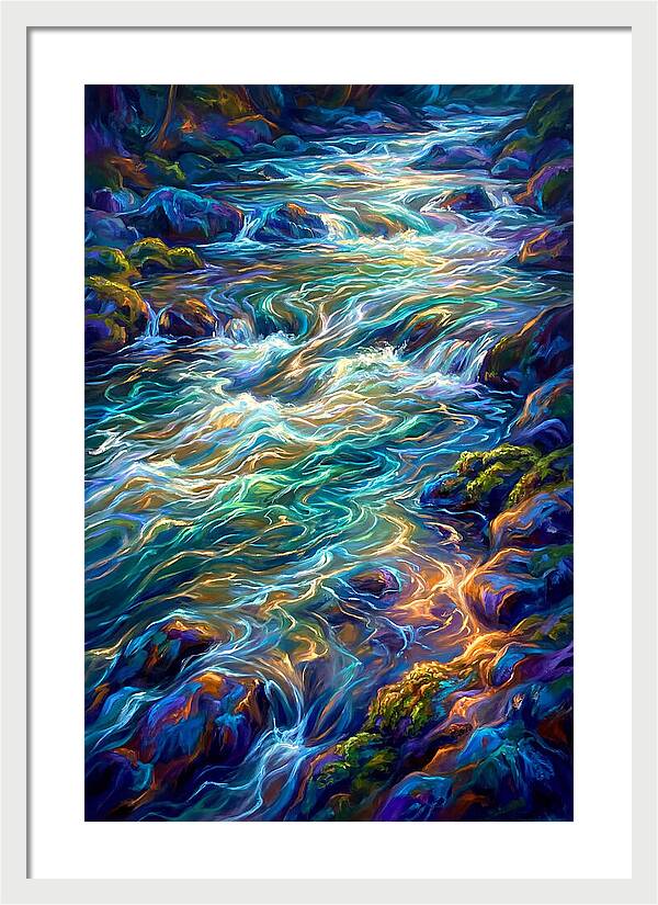 Rapids Flowing Through Rocks