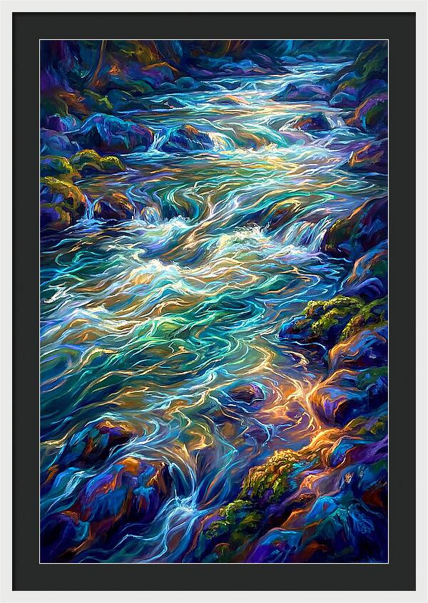 Rapids Flowing Through Rocks