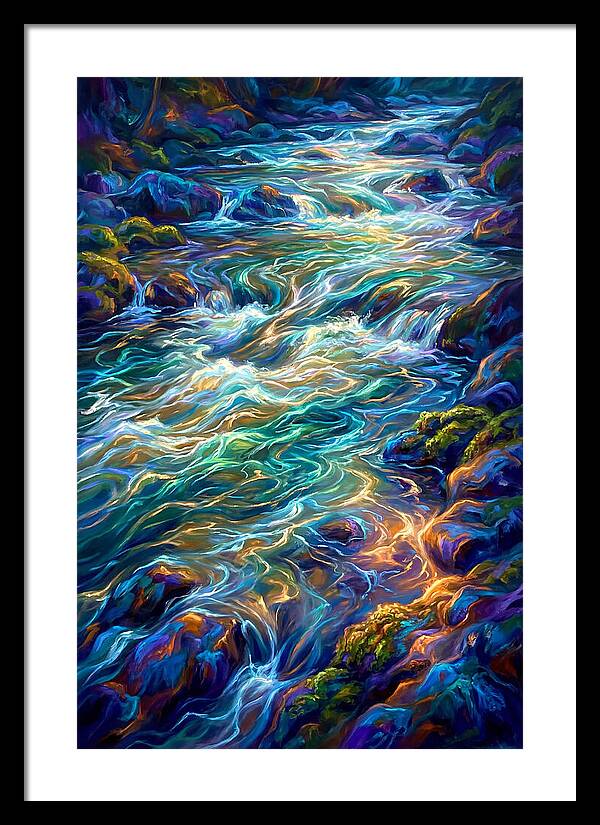 Rapids Flowing Through Rocks